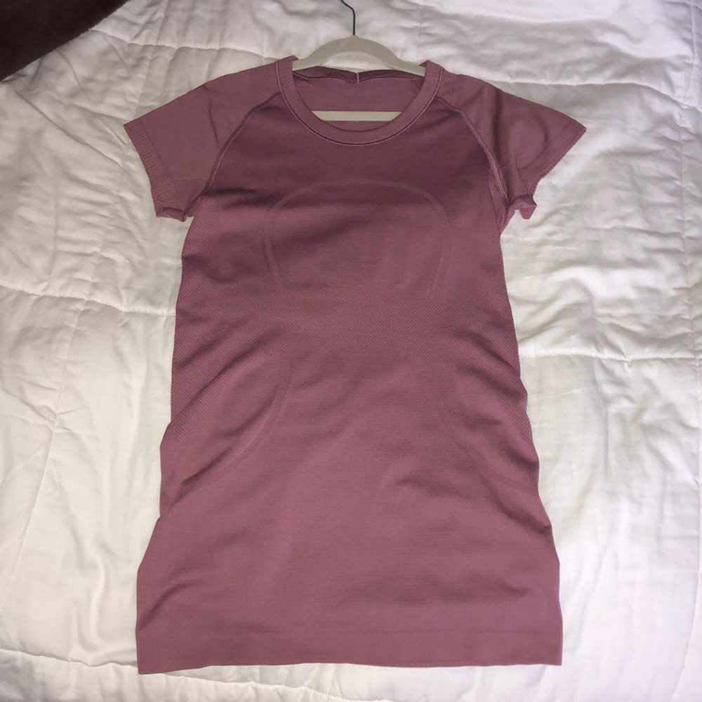Pink Lululemon Swiftly Tech Short Sleeve